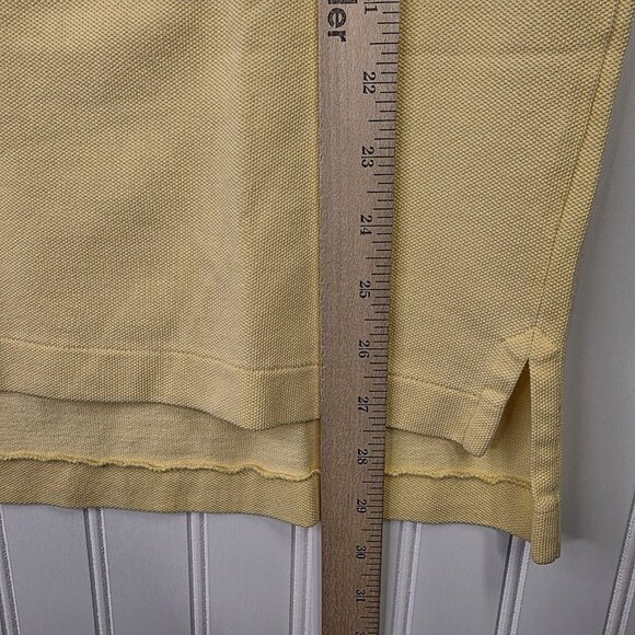 Brooks Brothers Polo Shirt Mens Medium Yellow Pique Logo Preppy Casual Golf - Picture 5 of 5